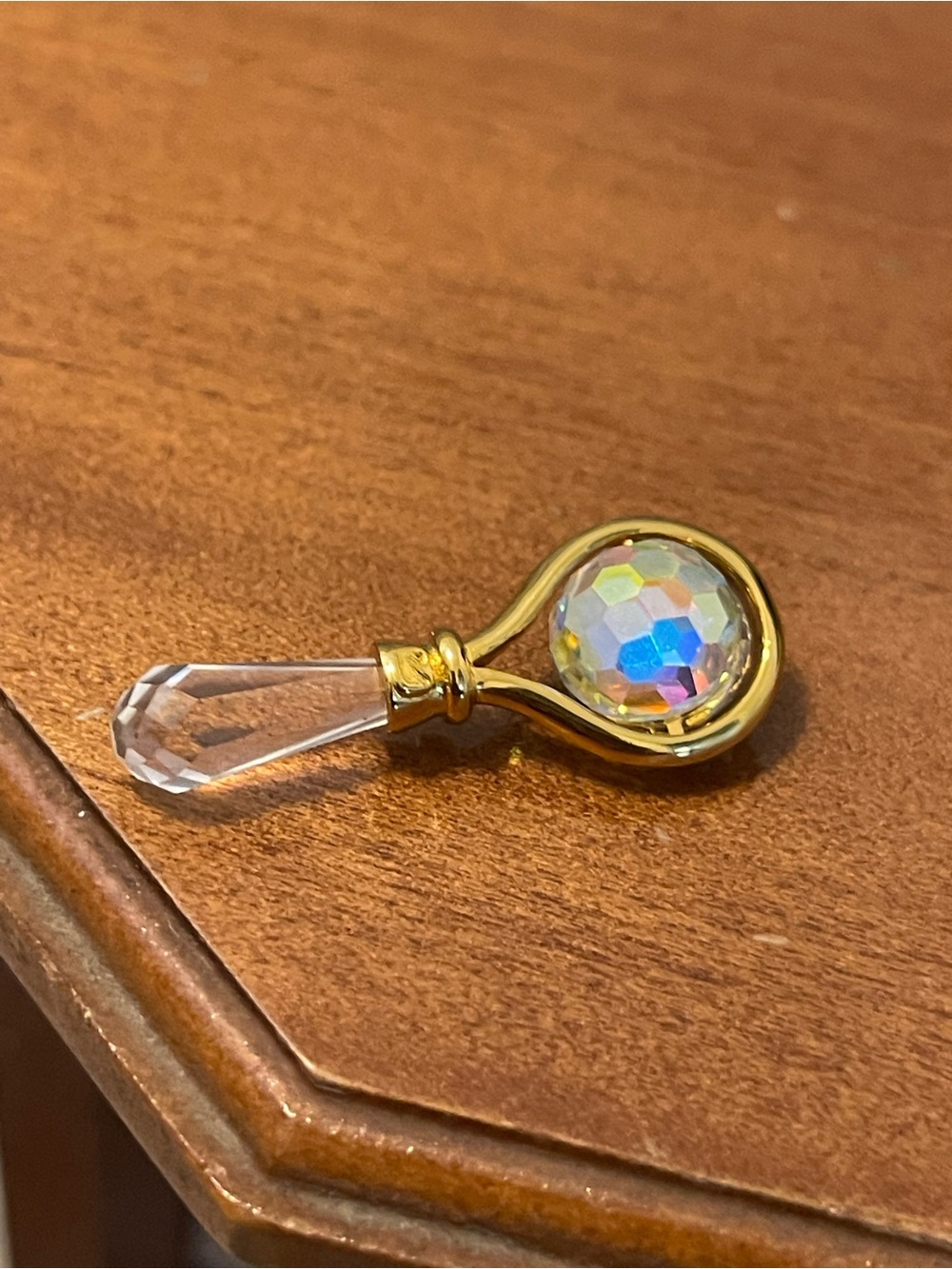 Swarovski Crystal Memories Gold Babies Rattle